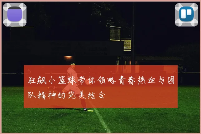 狂飙小篮球带你领略青春热血与团队精神的完美结合